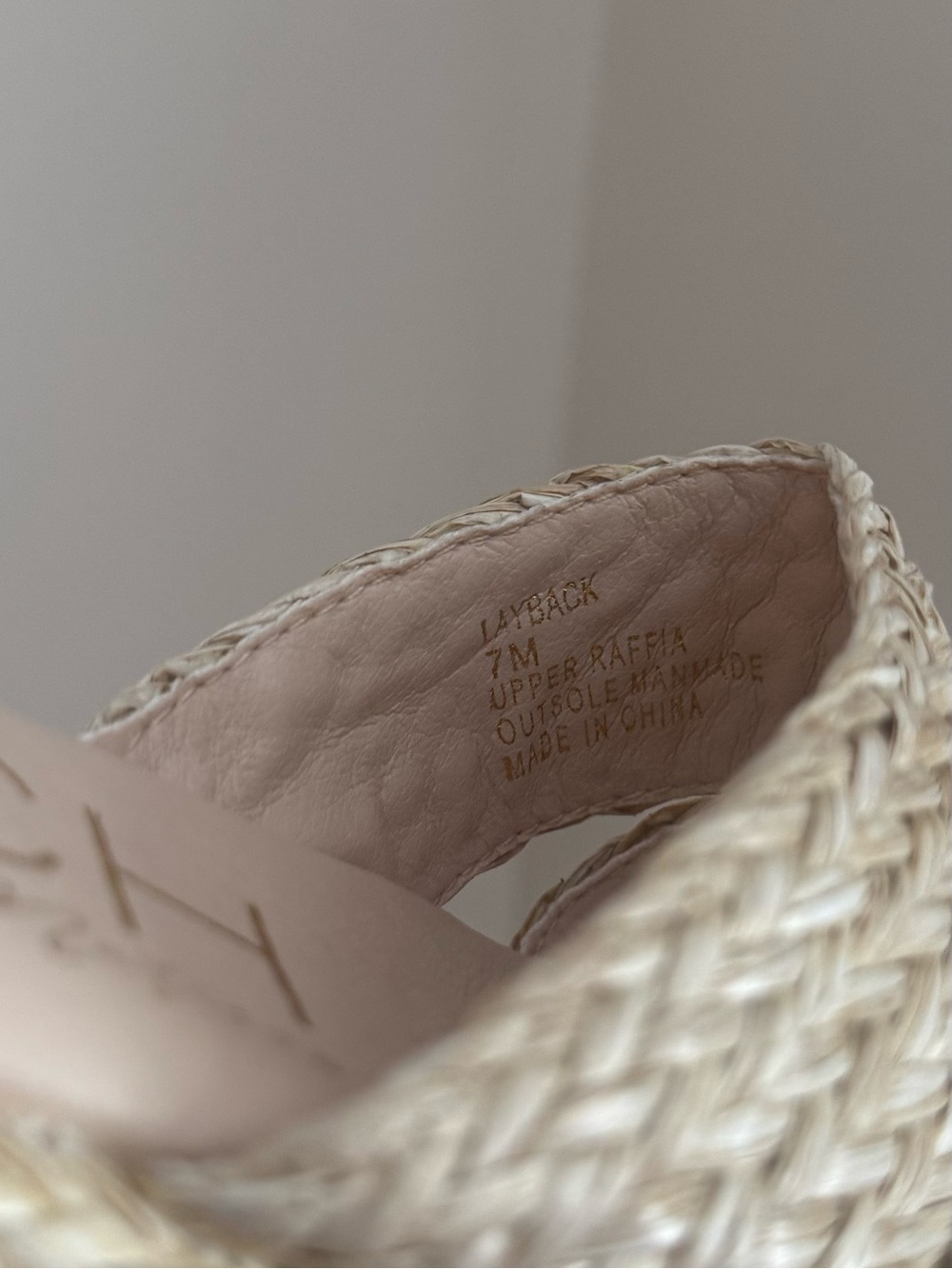 BEACH by Matisse Layback Raffia Platform Slide Sandals Women’s Size 7 Natural - Picture 7 of 8